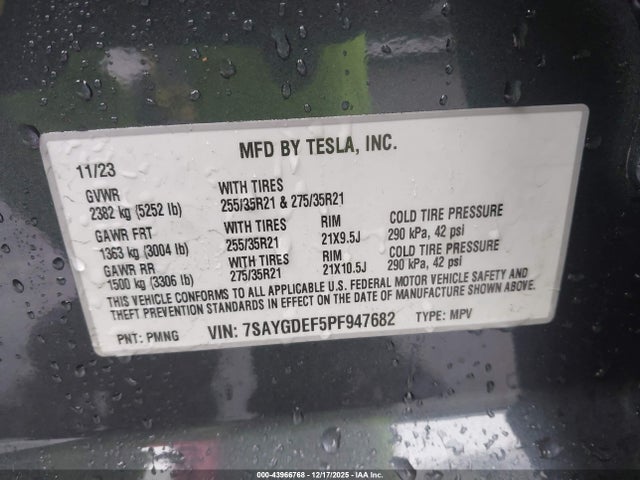 2023 TESLA MODEL Y 7SAYGDEF5PF947682 Photo 8