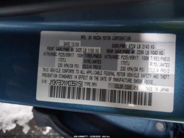 2021 MAZDA CX-5 JM3KFBCMXM0359158 Photo 8