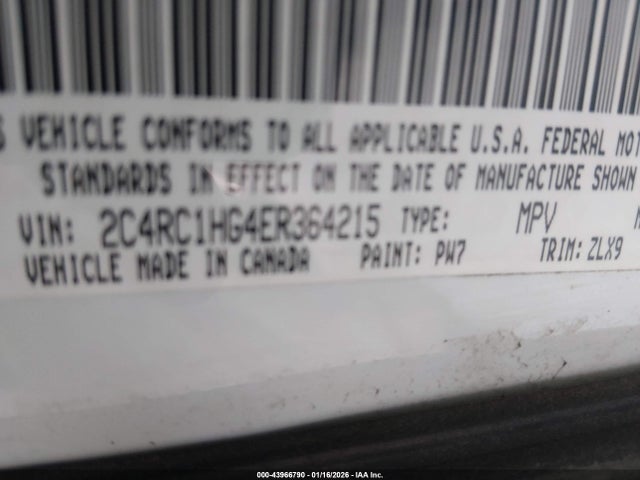 2014 CHRYSLER TOWN & COUNTRY 2C4RC1HG4ER364215 Photo 8