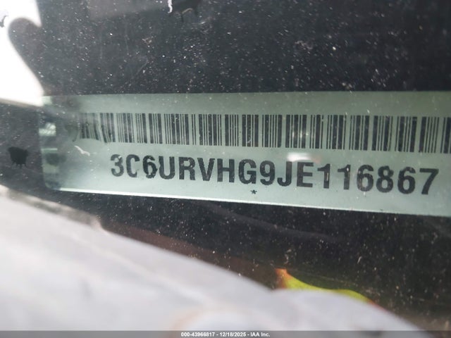 43966817 :رقم المزاد ، 3C6URVHG9JE116867 vin ، 2018 Ram Promaster 3500 High Roof 159 Wb مزاد بيع