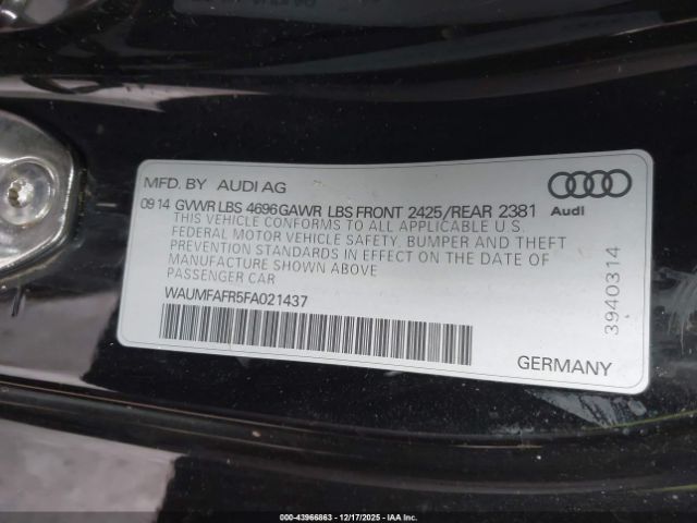 2015 AUDI A5 WAUMFAFR5FA021437 Photo 8