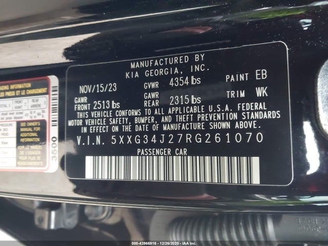 2024 KIA K5 5XXG34J27RG261070 Photo 8