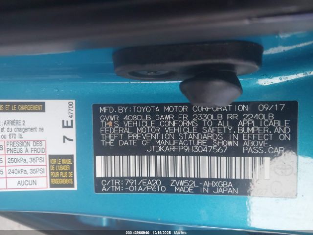 2017 TOYOTA PRIUS PRIME JTDKARFP9H3047567 Photo 8