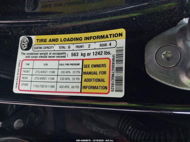 2021 FORD EXPLORER 1FM5K8GC7MGC18525 Photo 8