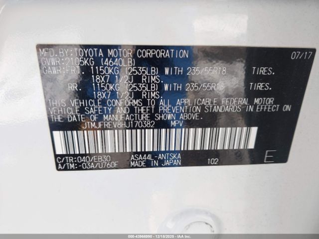 2017 TOYOTA RAV4 JTMJFREV8HJ170382 Photo 8