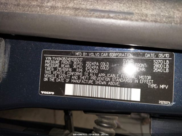 2011 VOLVO XC70 YV4940BZ4B1095017 Photo 8