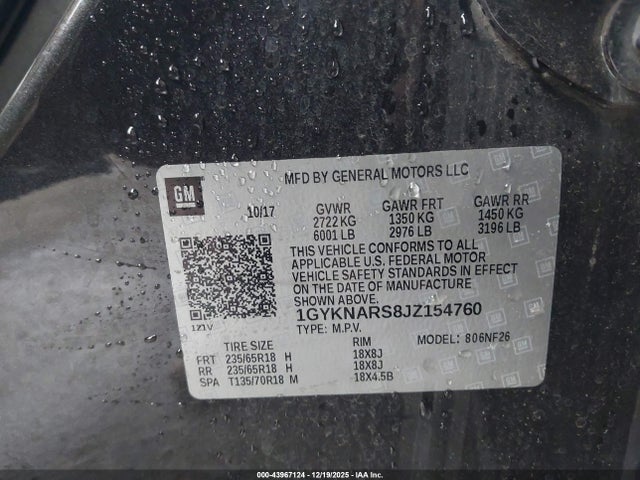 2018 CADILLAC XT5 1GYKNARS8JZ154760 Photo 8