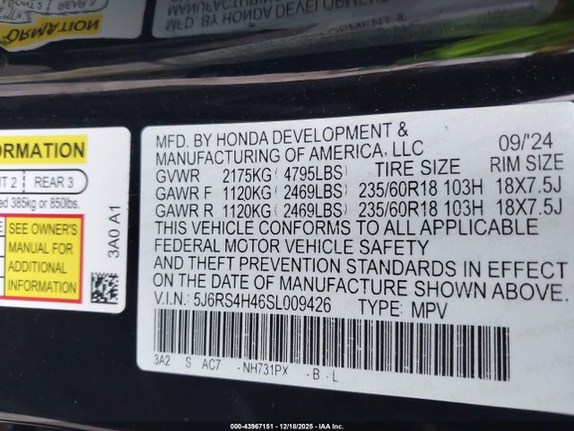 2025 HONDA CR-V 5J6RS4H46SL009426 Photo 8