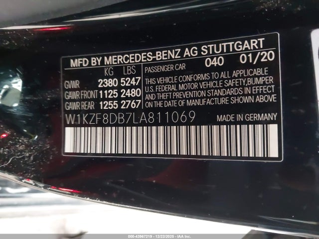 2020 MERCEDES-BENZ E 350 W1KZF8DB7LA811069 Photo 8