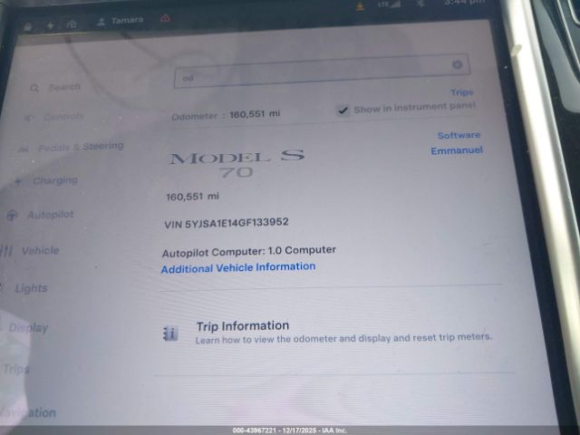 2016 TESLA MODEL S 5YJSA1E14GF133952 Photo 6