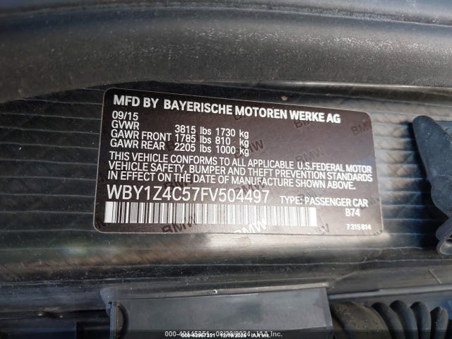 2015 BMW I3 WBY1Z4C57FV504497 Photo 8