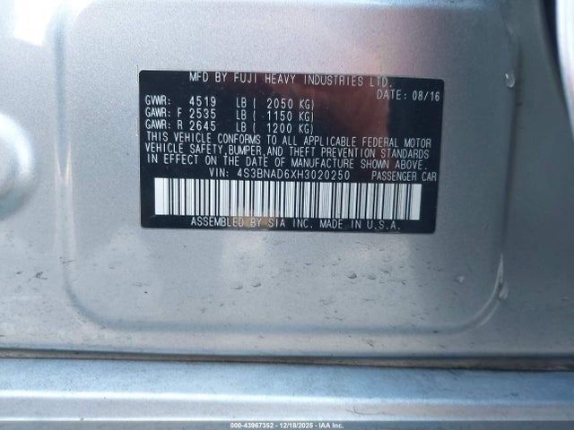 4S3BNAD6XH3020250 Subaru Legacy 2.5i Premium