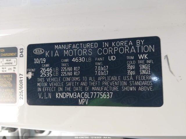 KIA Sportage Lx 2020 KNDPM3AC6L7775637 Image 9