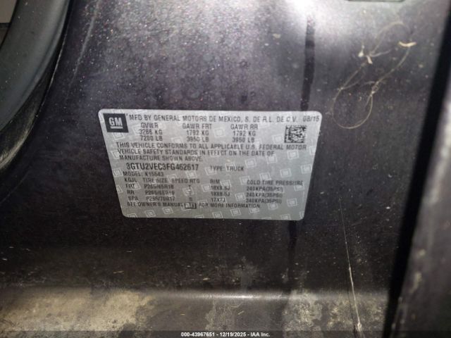 2015 GMC SIERRA 1500 3GTU2VEC3FG462617 Photo 8