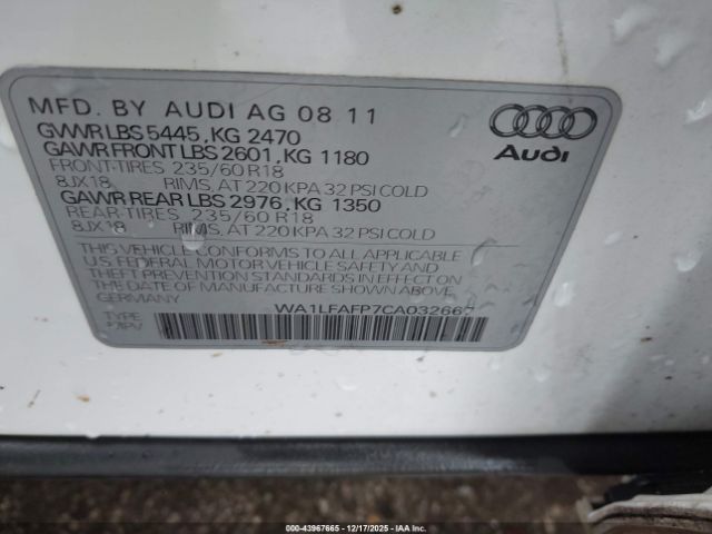2012 AUDI Q5 WA1LFAFP7CA032667 Photo 8