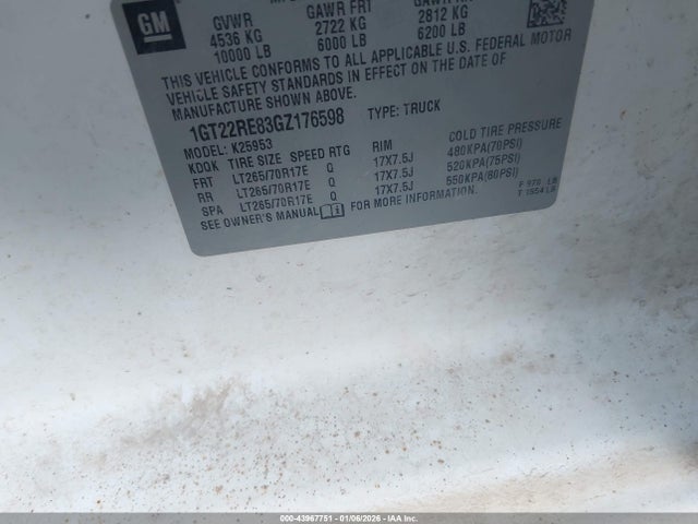 GMC SIERRA 2500HD 2016 1GT22RE83GZ176598 Image 9