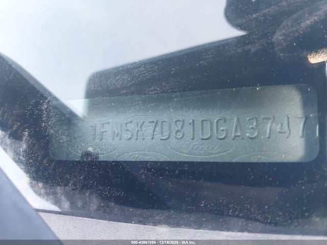 2013 Ford Explorer Xlt მანქანა იყიდება აუქციონზე, vin: 1FM5K7D81DGA37477, აუქციონის ნომერი: 43967898