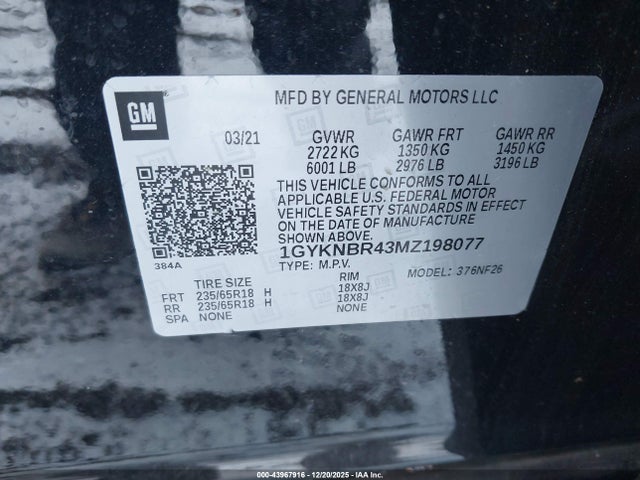 2021 CADILLAC XT5 1GYKNBR43MZ198077 Photo 8