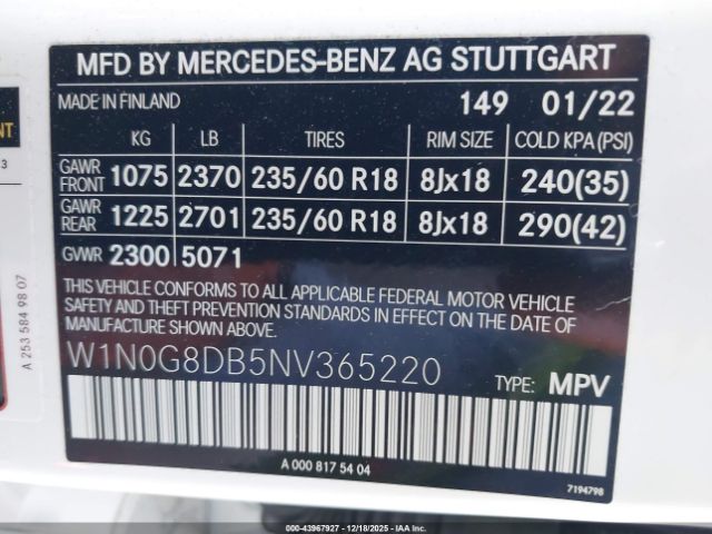 2022 MERCEDES-BENZ GLC 300 W1N0G8DB5NV365220 Photo 8