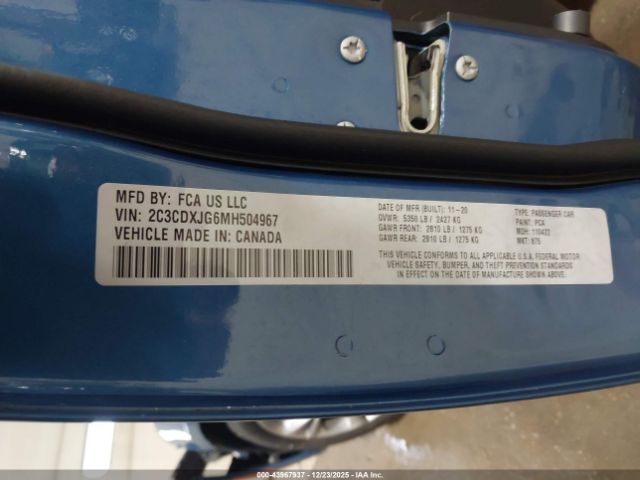 2021 DODGE CHARGER 2C3CDXJG6MH504967 Photo 8