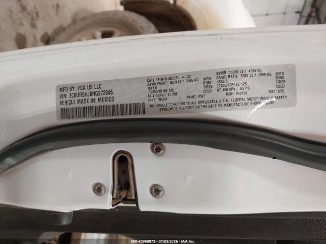 2022 RAM 2500 3C6UR5HJ6NG272046 Photo 8