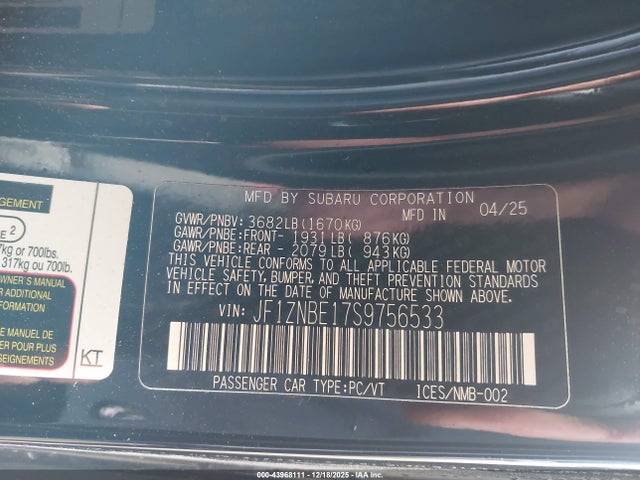 Toyota Gr86 Premium 2025 JF1ZNBE17S9756533 Image 9