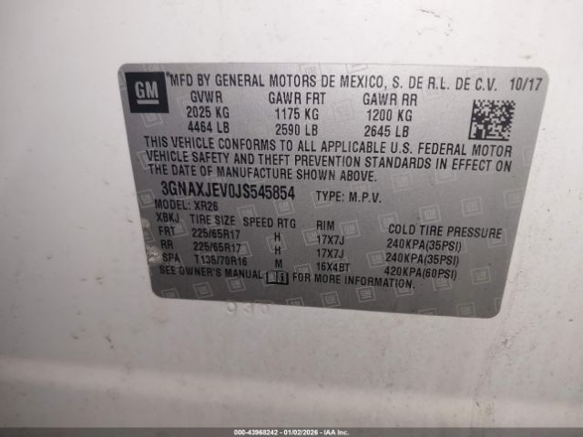 2018 CHEVROLET EQUINOX 3GNAXJEV0JS545854 Photo 8