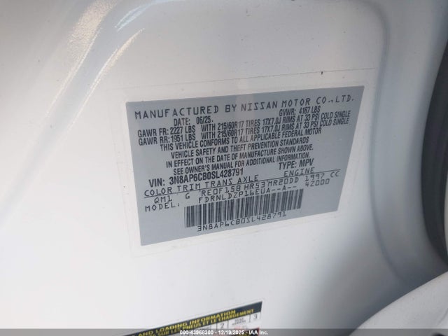Nissan Kicks Sv Intelligent Awd 2025 3N8AP6CB0SL428791 Image 9