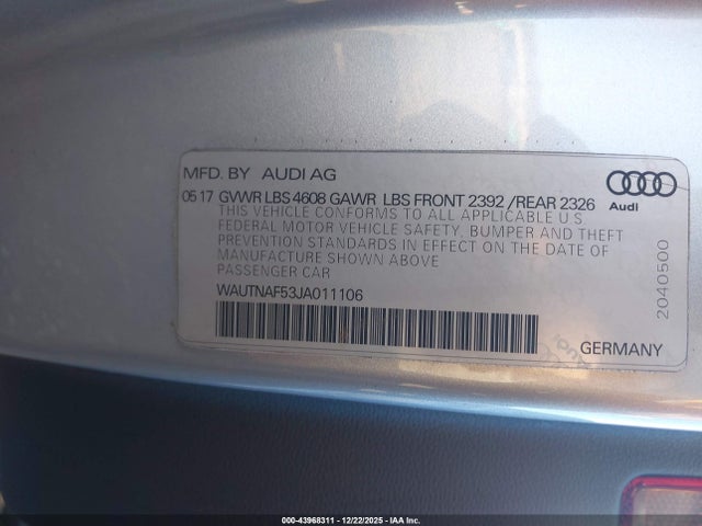 2018 AUDI A5 WAUTNAF53JA011106 Photo 8