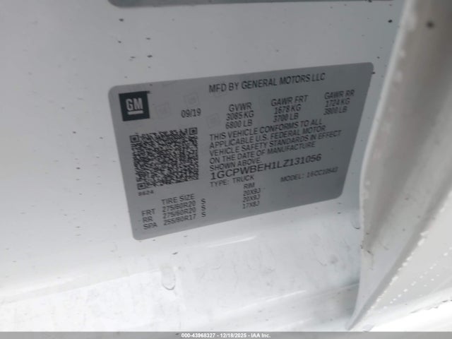 1GCPWBEH1LZ131056 Chevrolet Silverado 1500 2wd Short Bed Custom