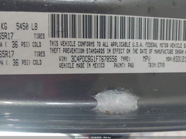 2015 DODGE JOURNEY 3C4PDCBG1FT678556 Photo 8