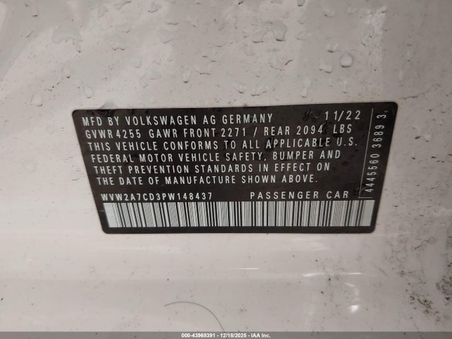 2023 VOLKSWAGEN GOLF GTI WVW2A7CD3PW148437 Photo 8