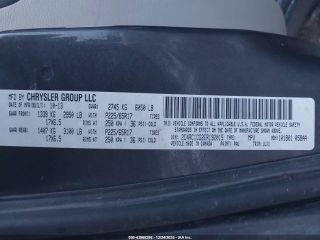 2014 CHRYSLER TOWN & COUNTRY 2C4RC1CG2ER192015 Photo 8