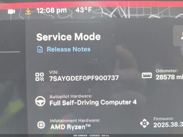 43968459 :رقم المزاد ، 7SAYGDEF0PF900737 vin ، 2023 Tesla Model Y Performance Dual Motor All-wheel Drive مزاد بيع