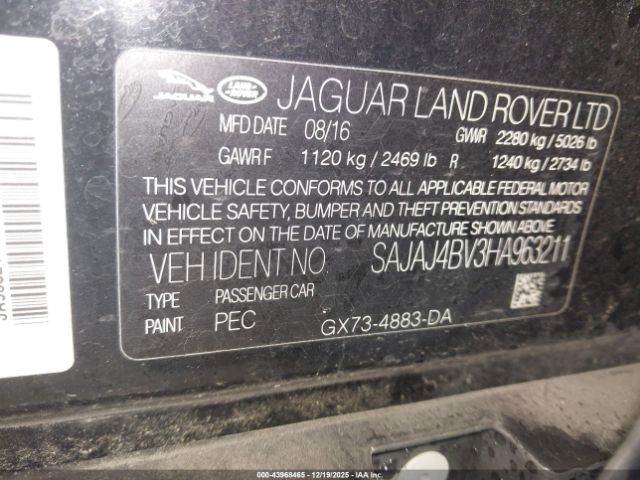 2017 JAGUAR XE SAJAJ4BV3HA963211 Photo 8