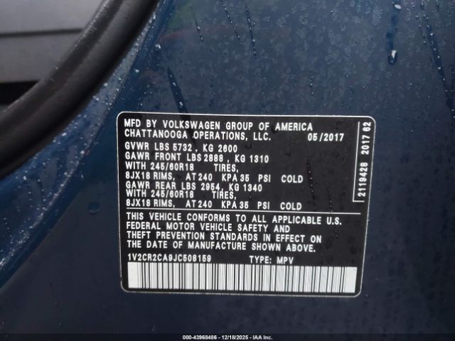 2018 VOLKSWAGEN ATLAS 1V2CR2CA9JC508159 Photo 8