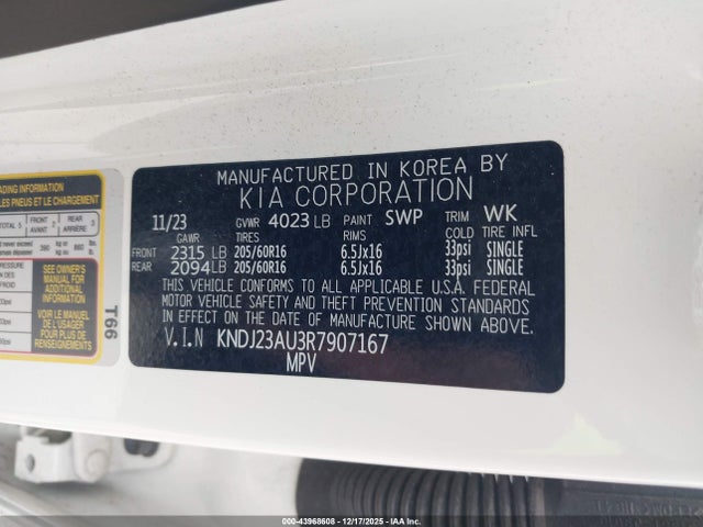 KNDJ23AU3R7907167 KIA SOUL LX