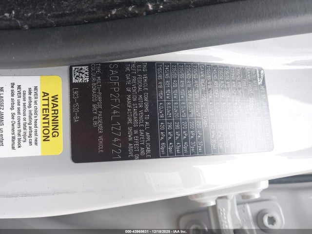 2020 JAGUAR E-PACE SADFP2FX4L1Z74721 Photo 8