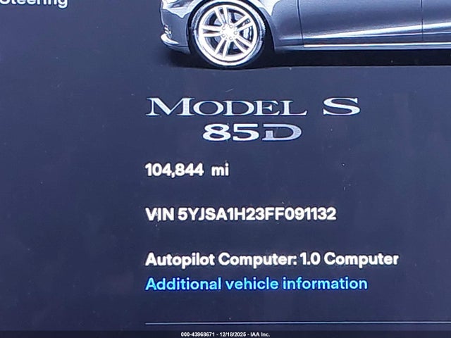 Tesla Model S 70d/85d/p85d 2015 5YJSA1H23FF091132 Image 15