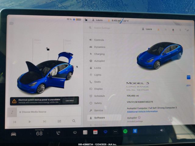 2019 TESLA MODEL 3 5YJ3E1EB9KF482275 Photo 6