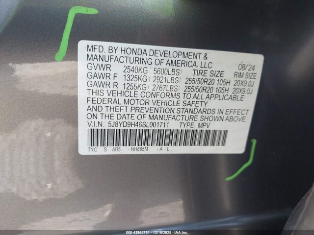 Acura Mdx Technology Package 2025 5J8YD9H46SL001711 Image 9