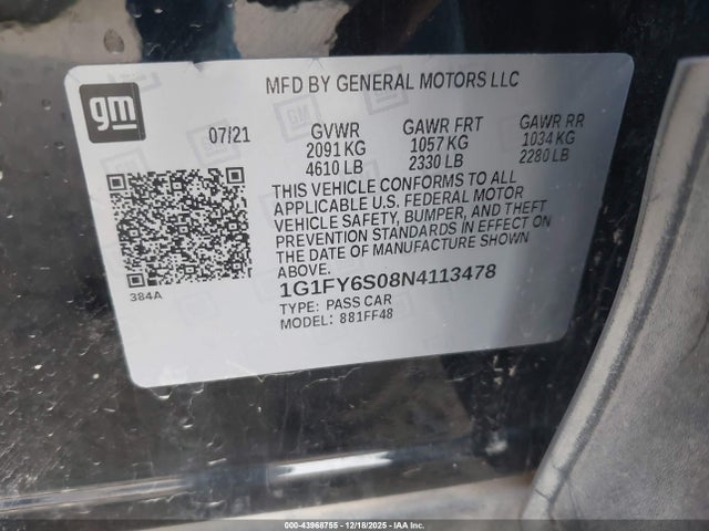 2022 CHEVROLET BOLT EUV 1G1FY6S08N4113478 Photo 8