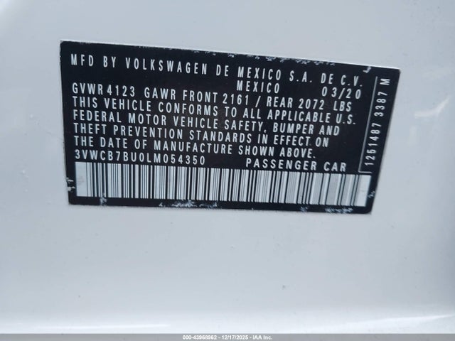 Volkswagen Jetta 2020 3VWCB7BU0LM054350 Image 9