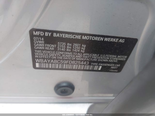 2015 BMW 750I WBAYA8C59FD825443 Photo 8