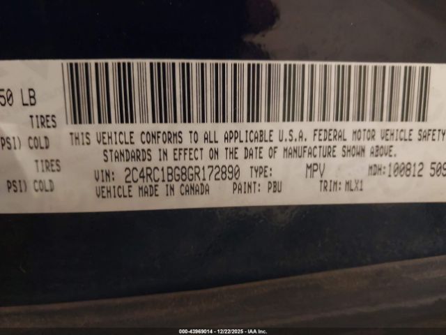 2016 CHRYSLER TOWN & COUNTRY 2C4RC1BG8GR172890 Photo 8