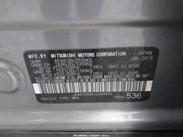 2018 MITSUBISHI ECLIPSE CROSS JA4AT4AA5JZ044559 Photo 8