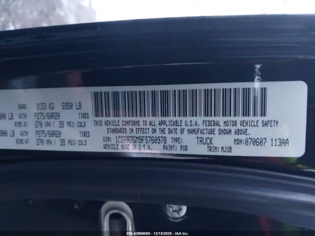 2015 RAM 1500 1C6RR7GM9FS760978 Photo 8