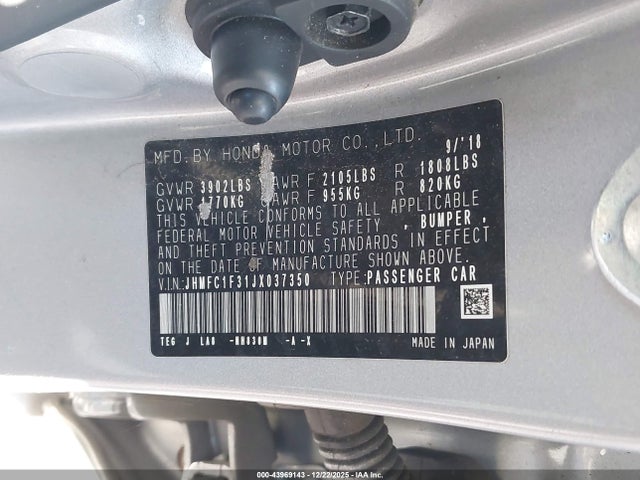 JHMFC1F31JX037350 Honda Civic Ex-t