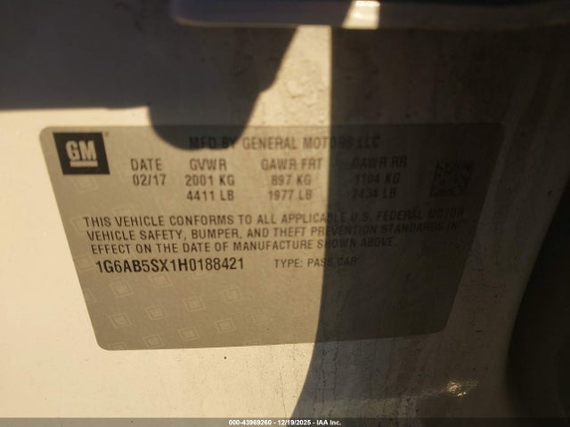 2017 CADILLAC ATS 1G6AB5SX1H0188421 Photo 8