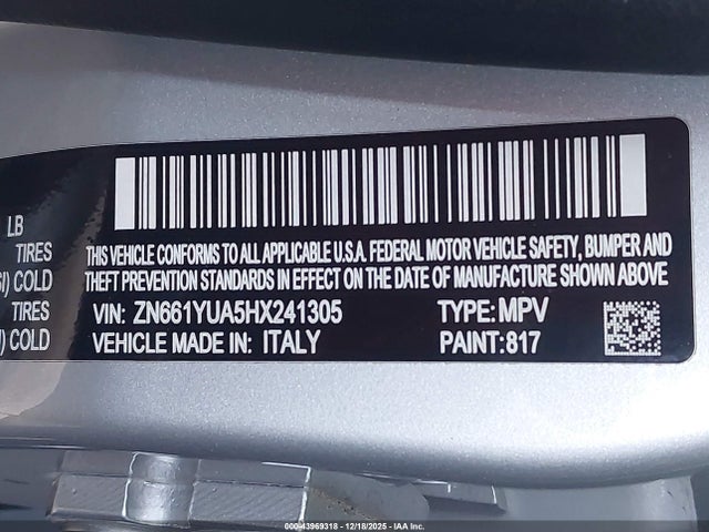 ZN661YUA5HX241305 Maserati LEVANTE S